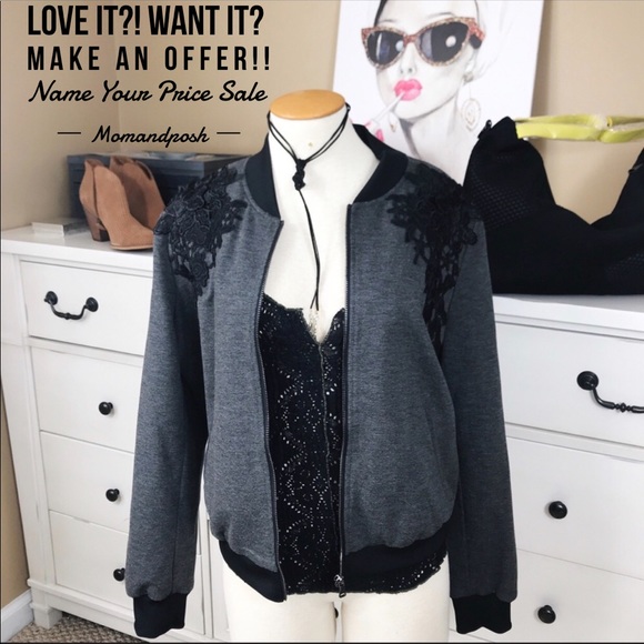 💎 Kobi Halpbern Gray Bomber Cleo Jacket - Picture 2 of 8